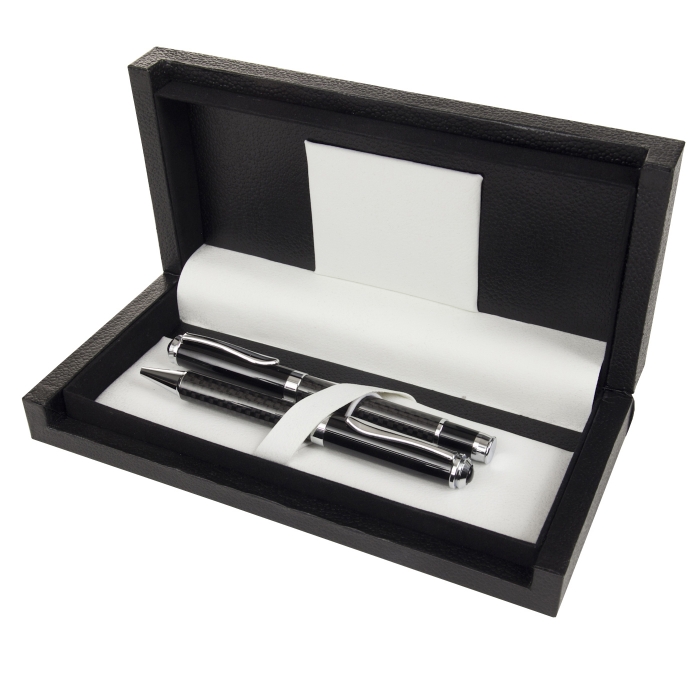 SET BOLIGRAFOY ROLLER BLACK